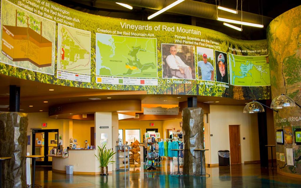 Wall mural displaying the ice age to current time