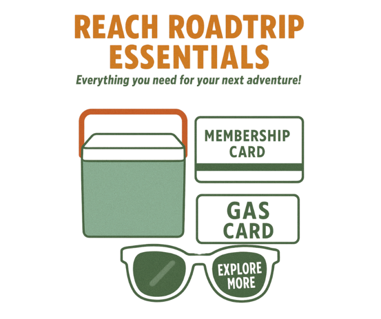 REACH Roadtrip Essentials prize package graphic