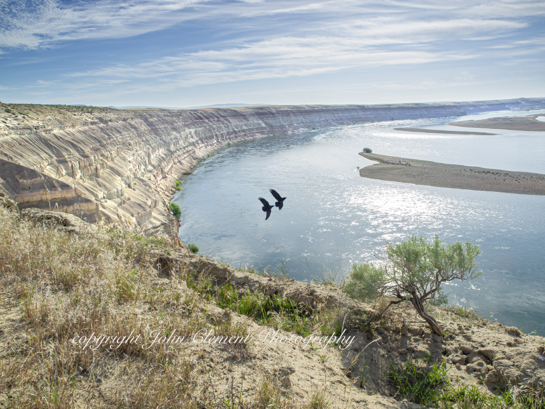 White Bluffs cliffs along the Columbia River in Washington, photographed by John Clement