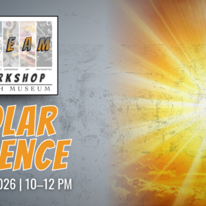 Bright sunlight breaking through clouds for STEAM Workshop: Solar Science at the REACH Museum.